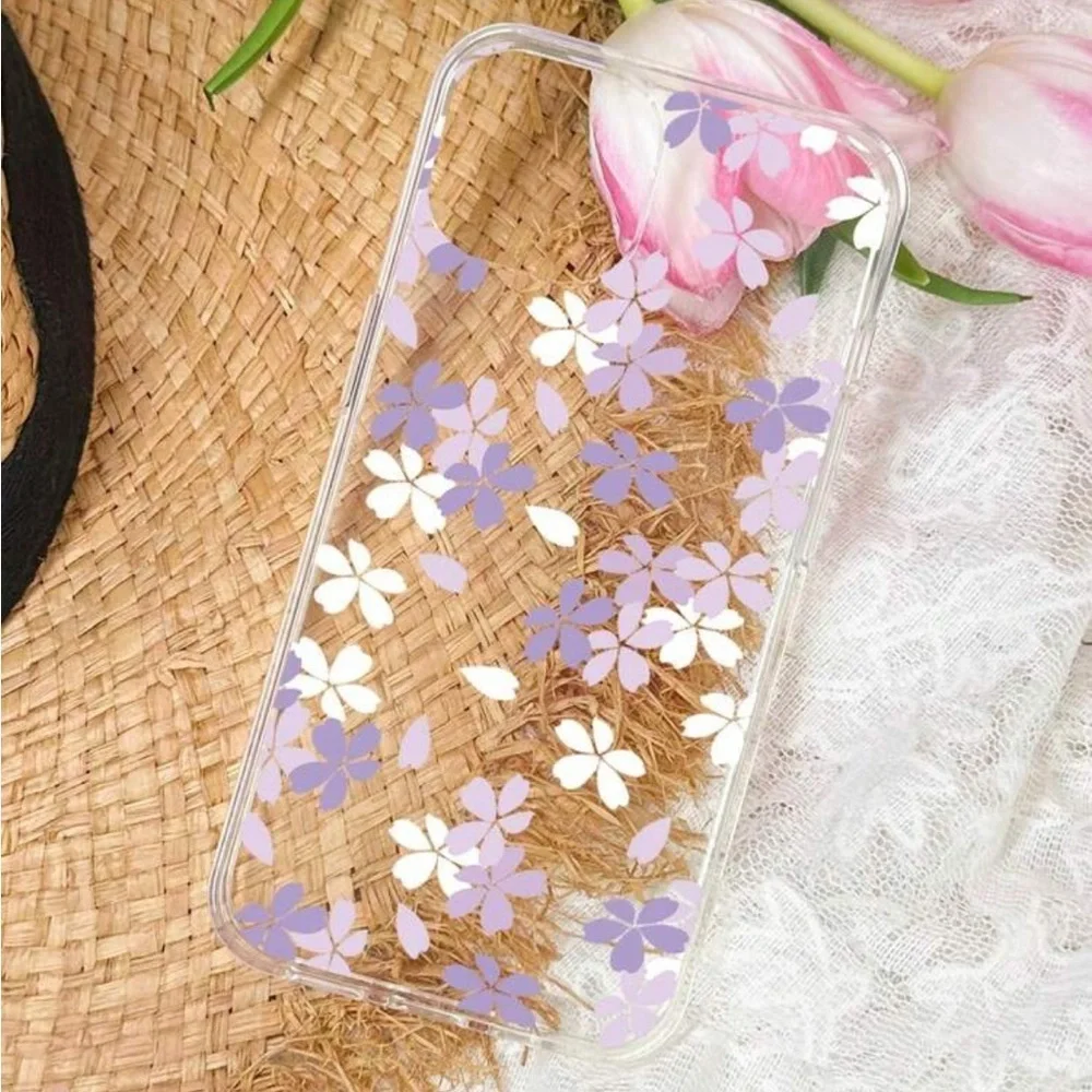 ⚠️Clearance iPhone 14/Pro/Pro Max Clear And Purple Phone Case - Picture 2 of 3